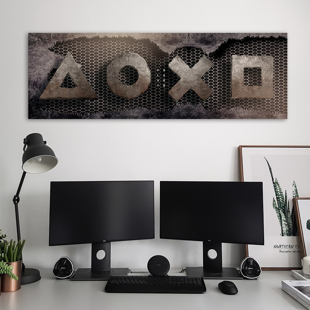 Emaga Obraz na płótnie, Symbole klawiszy kontroler - 150x50